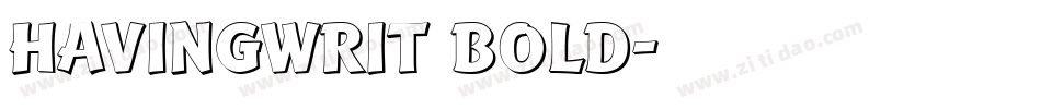 HavingWrit Bold字体转换